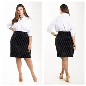 Leota Jacquard Pencil skirt